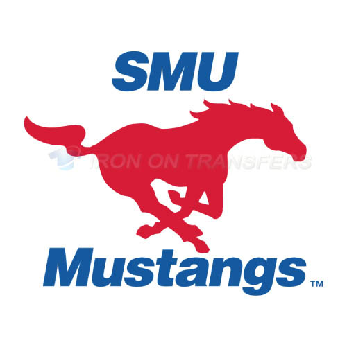 Southern Methodist Mustangs Logo T-shirts Iron On Transfers N628 - Click Image to Close